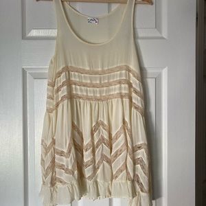 Free People Voile and Lace Trapeze Slip